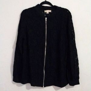 Zip-Up Lace Top 🖤